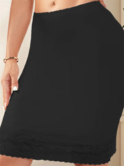 Elegant Lace-Trim Half Slip Underskirt