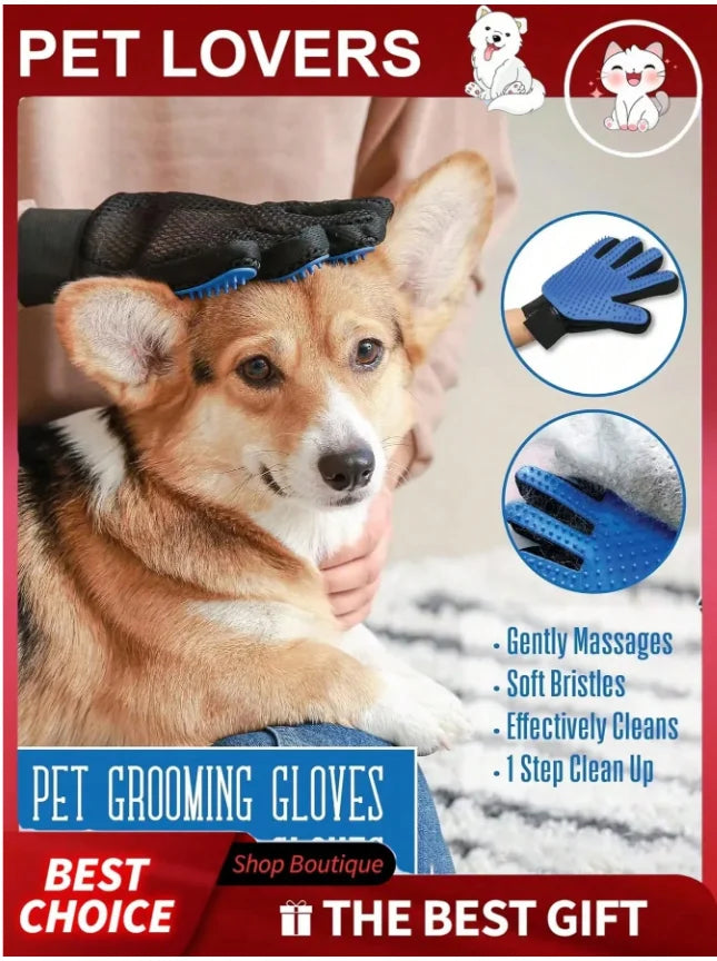 2-in-1 Deshedding Glove Bath Set