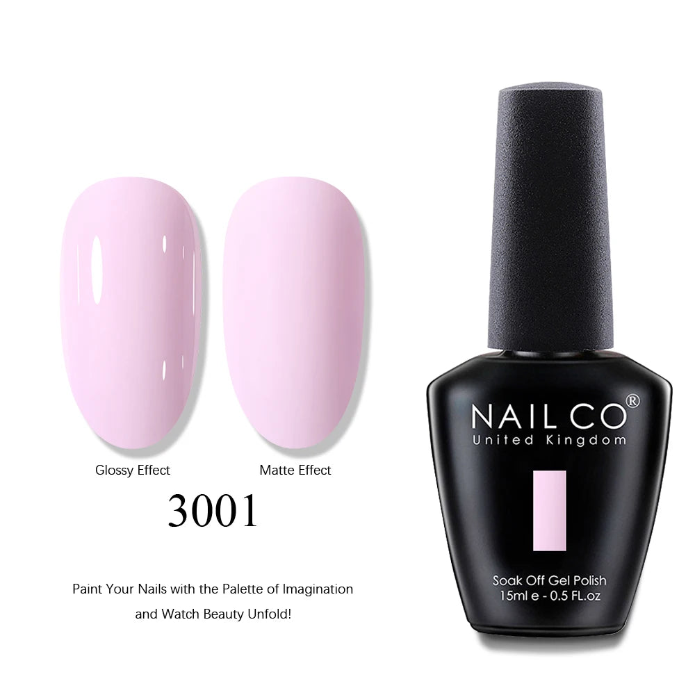 NAILCO 2025 Hot 15ML Gel Nail Polish Nails Semi-permanent UV Varnish High Quality Glass Bottle Nail Art Polish For Manicure