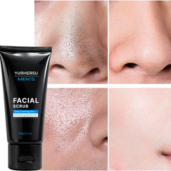 Oil Control Exfoliating Face Scrub for Men - Deep Pore Cleansing, Acne, Blackhead Removal, Oily Skin, Post-Shave, 60g