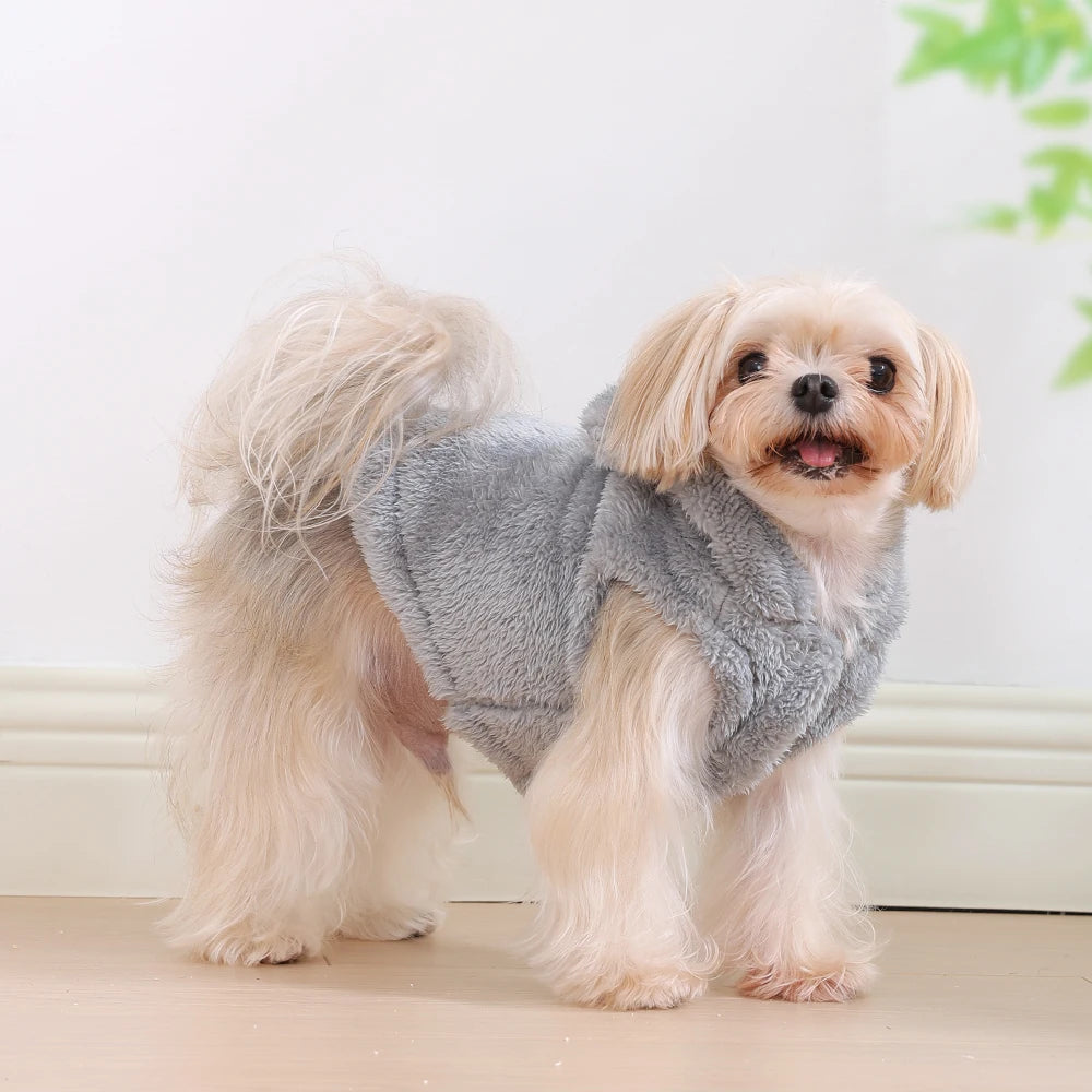 Cozy Fleece Pet Hoodie Coat
