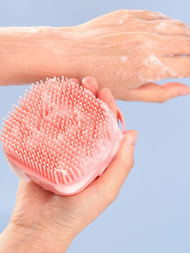 Soap Dispenser Silicone Massage Brush