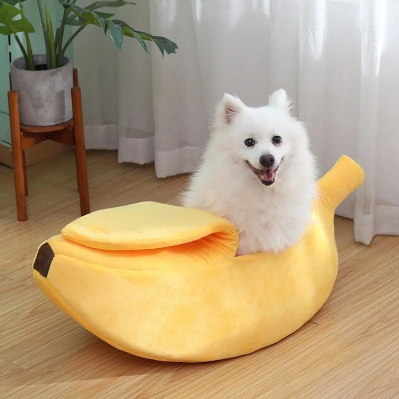 Banana Cat Bed House Funny Cute Cozy Cat Mat Beds Warm Durable Portable Pet Basket Kennel Dog Cushion Cat Pet Supplies ﻿