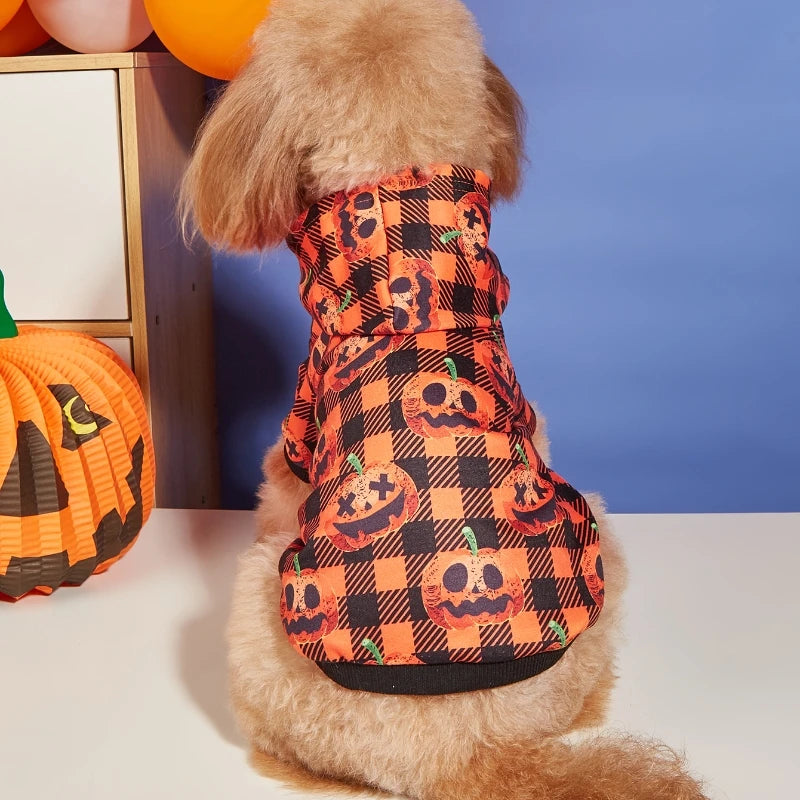 Halloween Print Pet Hoodie Sweatshirt