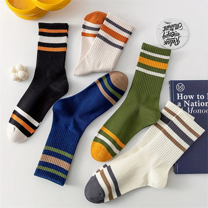Colorful Stripe Casual Socks