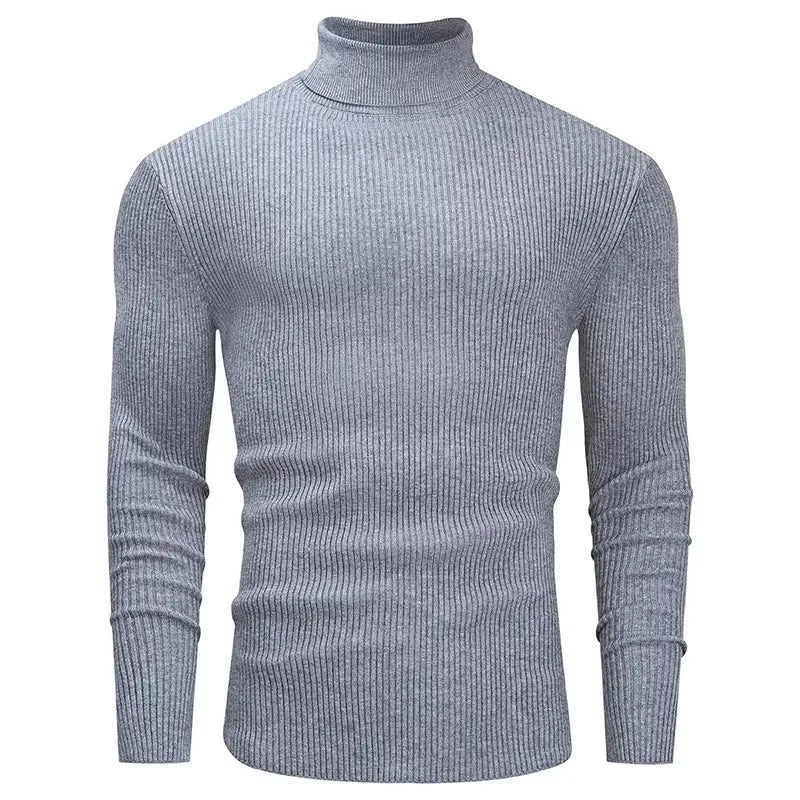 Slim Fit Turtleneck Knit Pullover