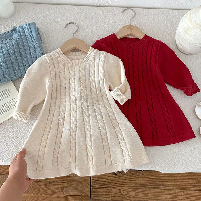Knitted Princess Party Girls Dress