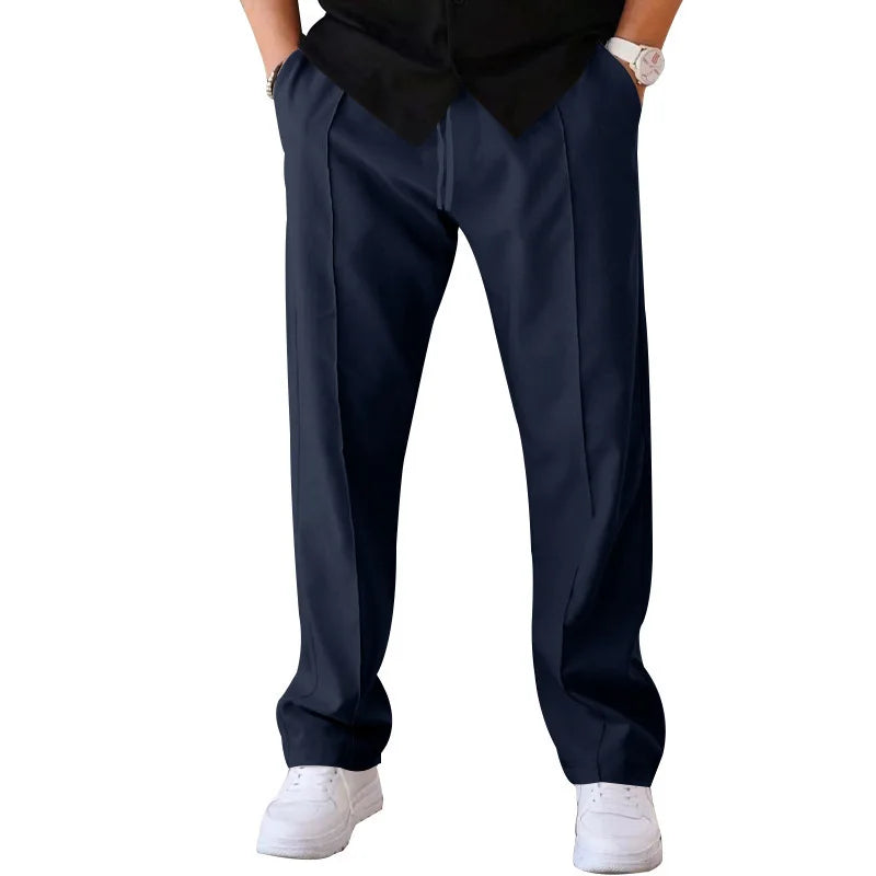 2025 New Jogger Trousers Thin Pants Men's Spring/Summer Loose Straight Leg Sports Casual Pants American Oversize Long Leg Pants