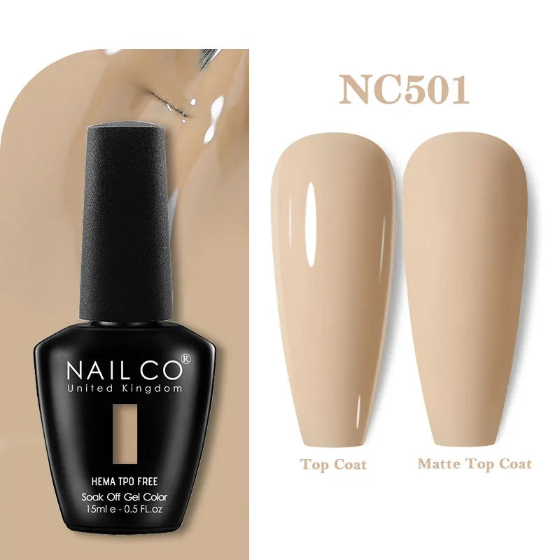 NAILCO 333 Colors Gel Nail Polish Semi Permanent Varnishes Nails Art Design Hybrid Soak Off Top Base Coat UV Gel Manicure 15ml