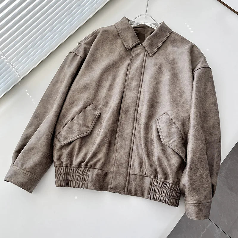 Black Faux Leather Moto Jacket