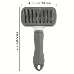Self-Cleaning One-Click Grooming Brush
