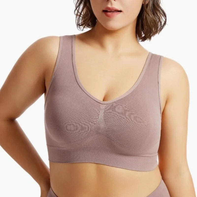 Seamless Sports Bras For Women Push-Up Bra Female Breathable Brassiere No Pads Bralette Solid Color Crop Top Sexy Lingerie S-5XL