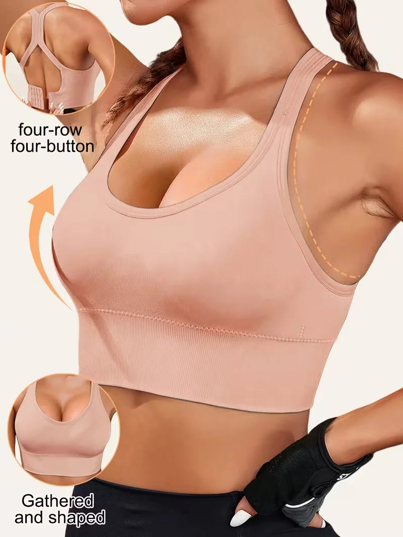 Women'S Sports Bra Without Underwire,with Cross Straps And Padding,for Yoga,Running,Fitness Activities