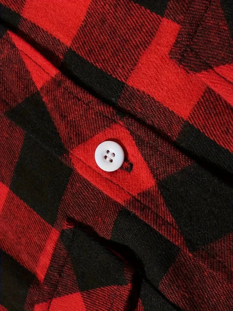 Classic Plaid Flannel Shirt Men
