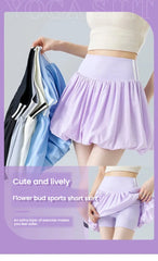 Women‘s Tennis Skirt Summer  High Waist Flared Golf Skirt with Built-in Shorts 2 in 1 Athletic Quick Dry Shorts Skirt Pickleball