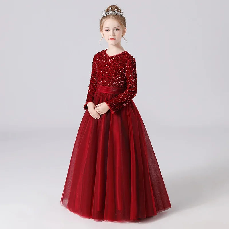 Classic Girls Chiffon Ball Gown