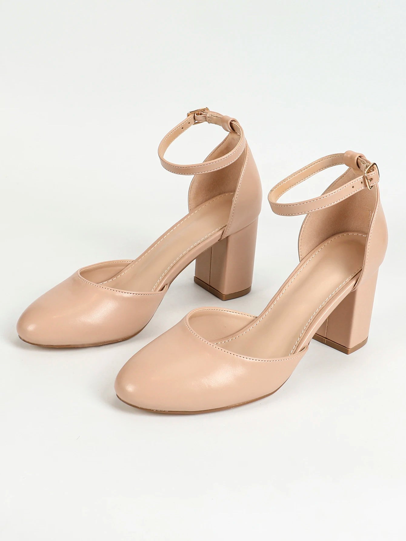 Women Chunky Block Heel Slingback Pumps