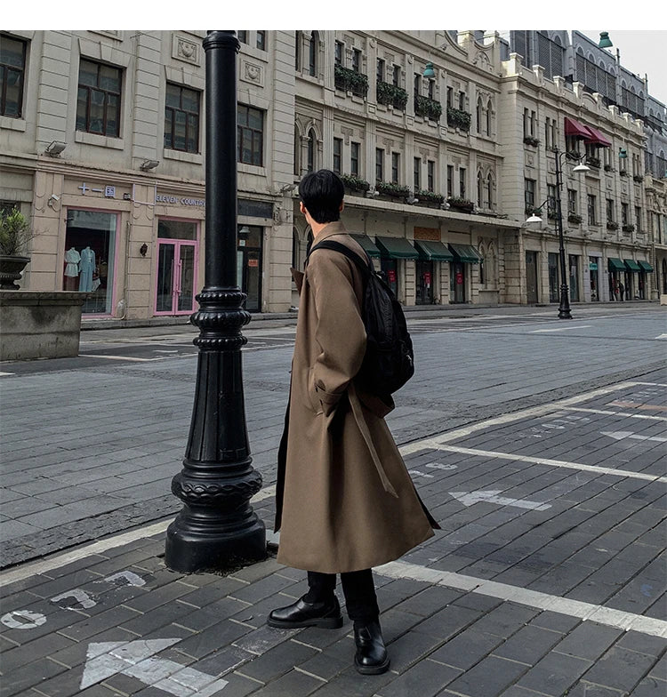 Korean Inspired Long Windbreaker