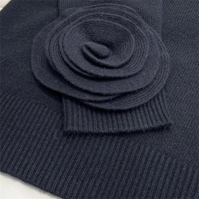 Slim Wool Knit Pullover Sweater