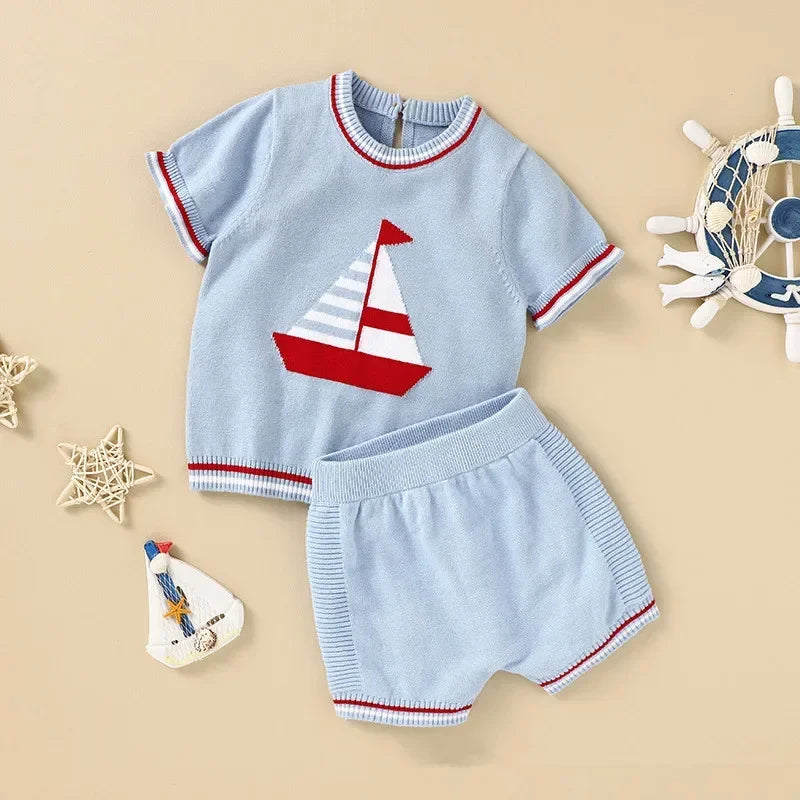 Knitted Summer Baby Boy Set