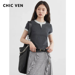 Color Contrast Patchwork Sport Tee