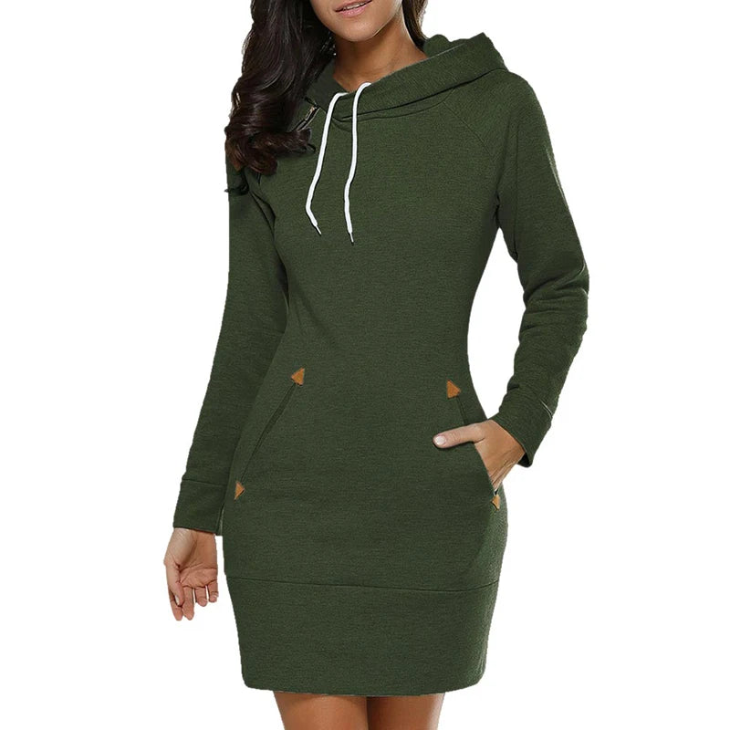 Long Hooded Sweatshirt for Women