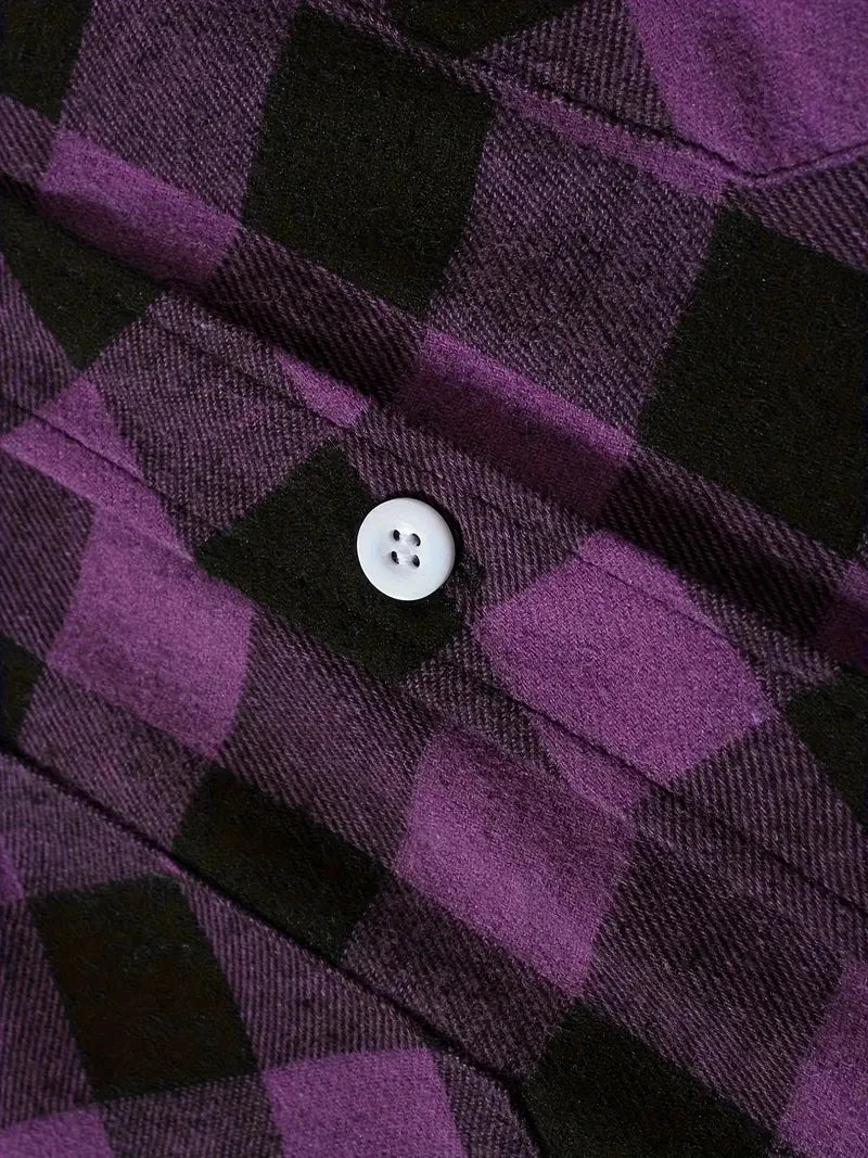 Classic Plaid Flannel Shirt Men