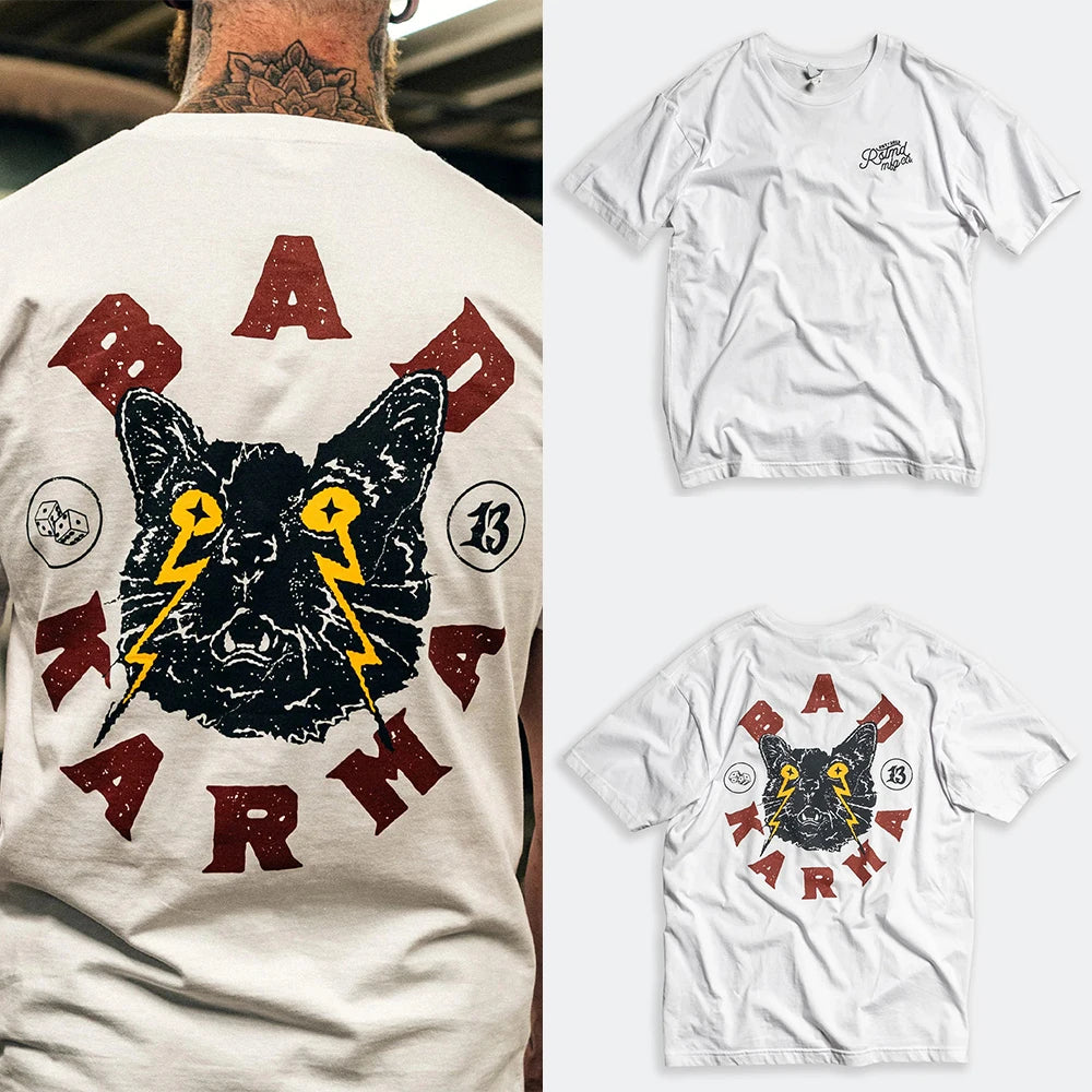 Gym T-shirt Man T-shirts Oversize Tops and Tees Cotton Tee Gothic Clothing Tshirts Men Essentials Clothes Mens Short Sleeve New
