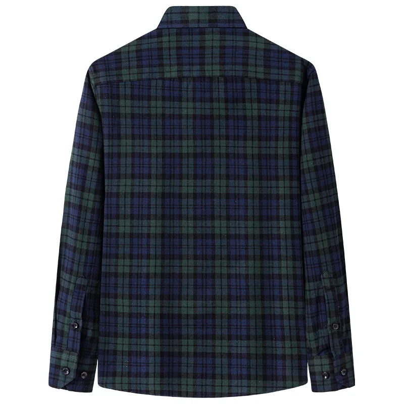 Classic Cotton Plaid Casual Shirt