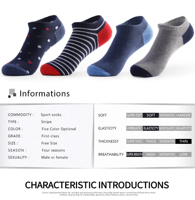 Breathable Cotton Low Cut Socks