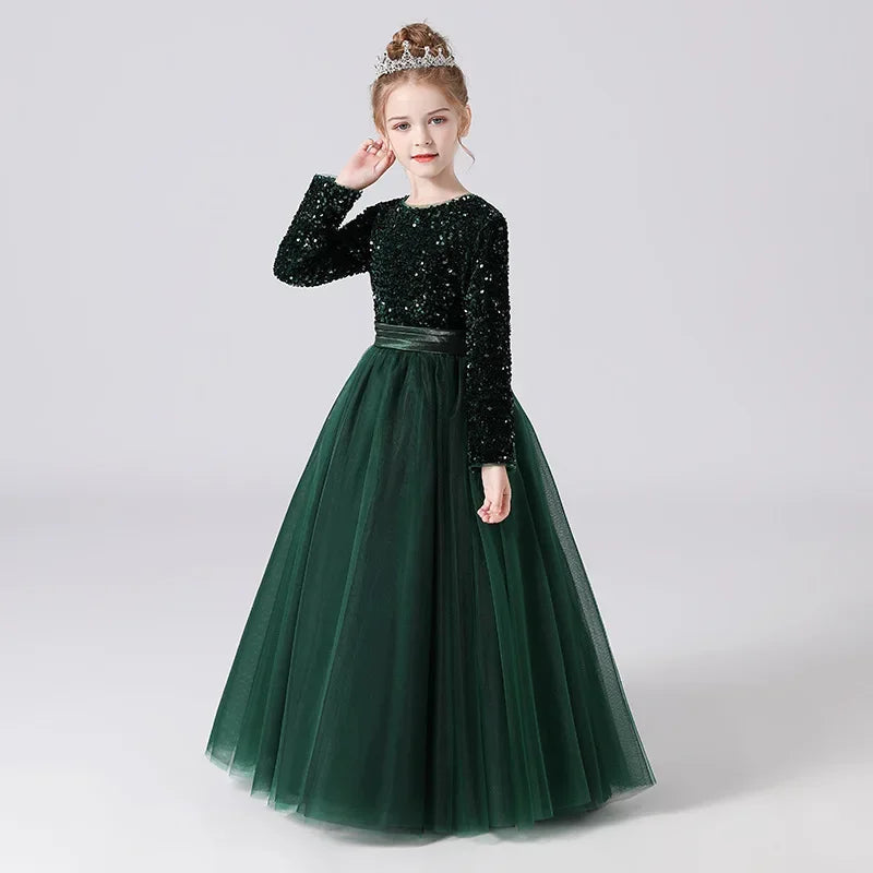 Classic Girls Chiffon Ball Gown