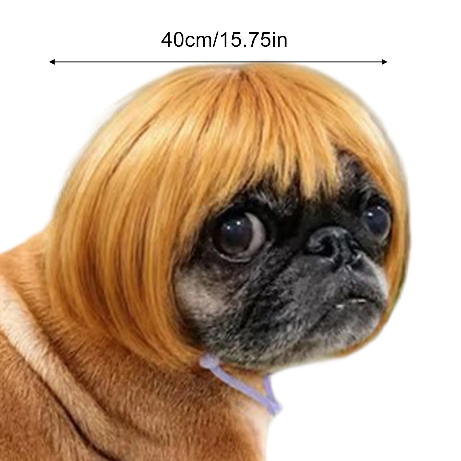 Pet Wig Accessories Dog Headdress Funny Costume Puppy Cosplay Dress Up Cute Pet Wig Cosplay Funny Props Head Accessories