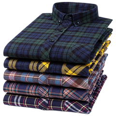 Classic Cotton Plaid Casual Shirt