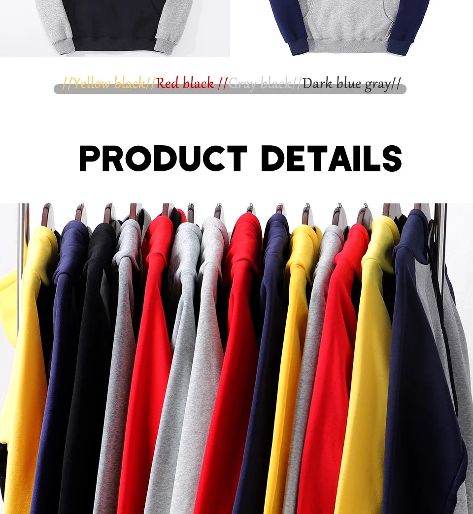 Color-Block Oversized Fleece Hoodie