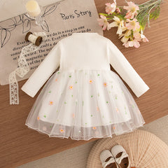 Floral Mesh Princess Baby Dress