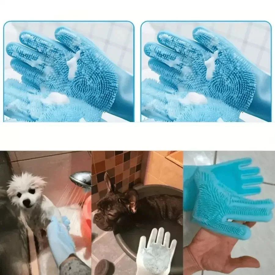Silicone Shampoo Massaging Glove