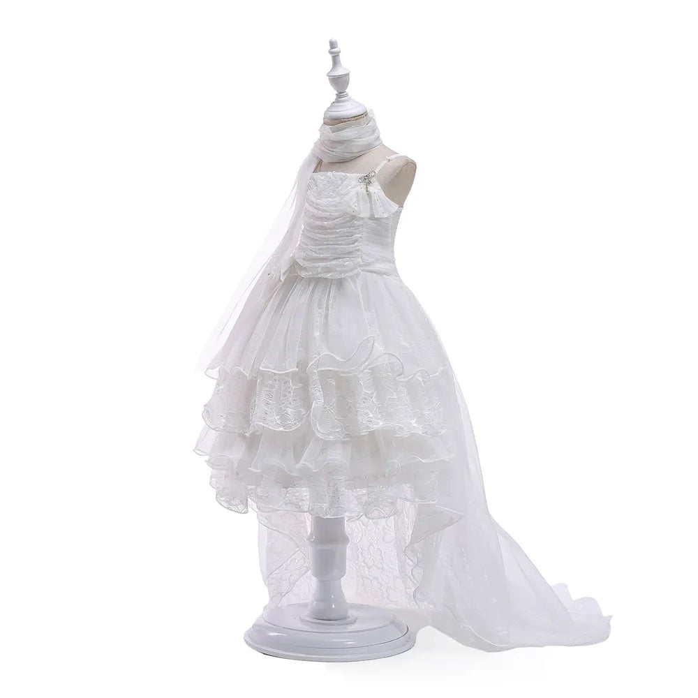Trailing Princess Party Girls Dress
