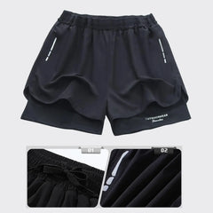 Men's Swim Trunks Quick Dry Athletic Shorts with Compression Liner for Beach Pool Running Gym