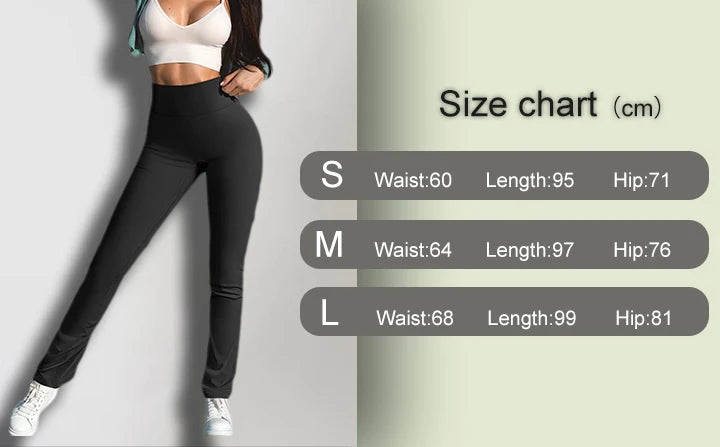 Solid Leggings for Women Seamless Knit Yoga Pants Flared Trousers High Waist Hip Liftting Tights Slim Casual Sports Leggings