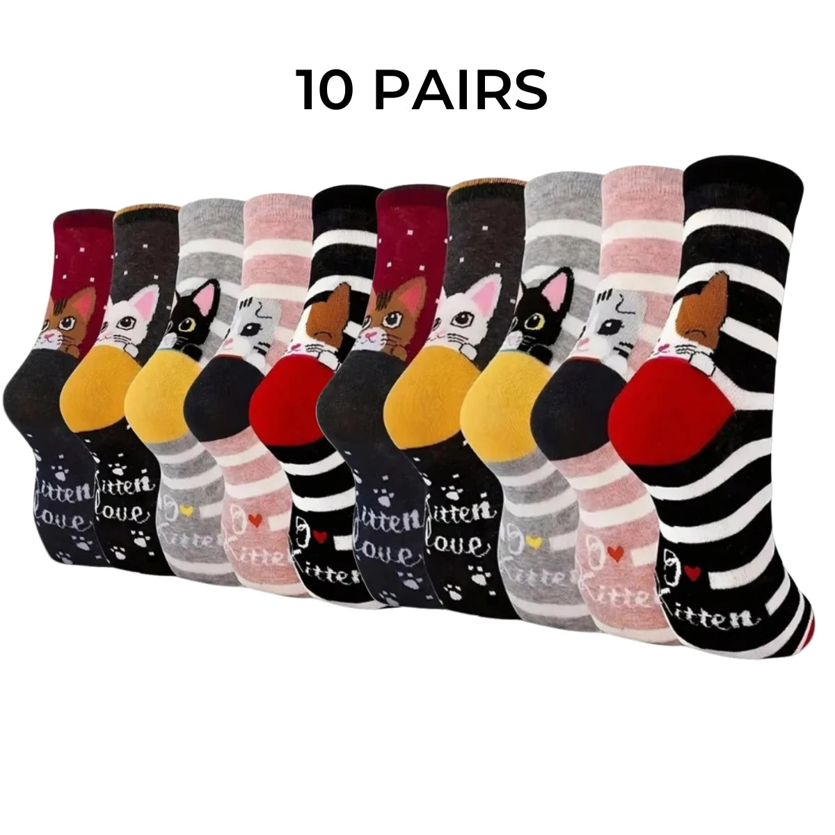 Playful Cat Crew Sock Pack