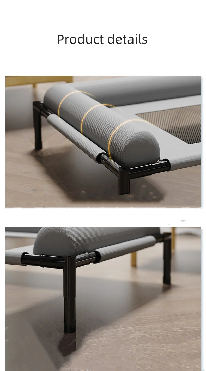 Elevated Pet Bed for Dogs & Cats Durable Breathable Cat Bed with Slope Headrest Washable Pet Bed Cat House for All-Season Use