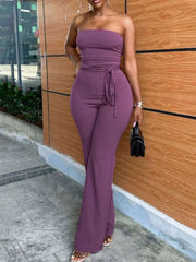 Modern Strapless Wide-Leg Jumpsuit