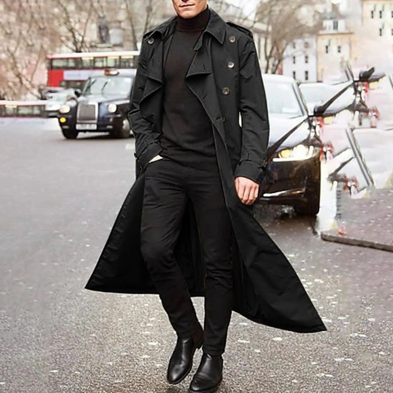 Full Length Single Breasted Trench