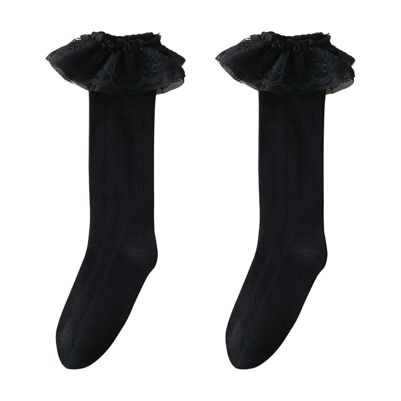Lace Ruffle Baby Knee Socks