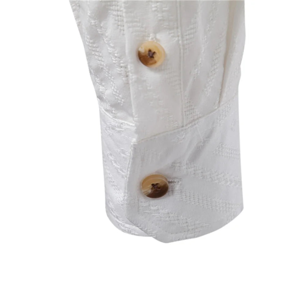 Solid Cotton Half Button Shirt