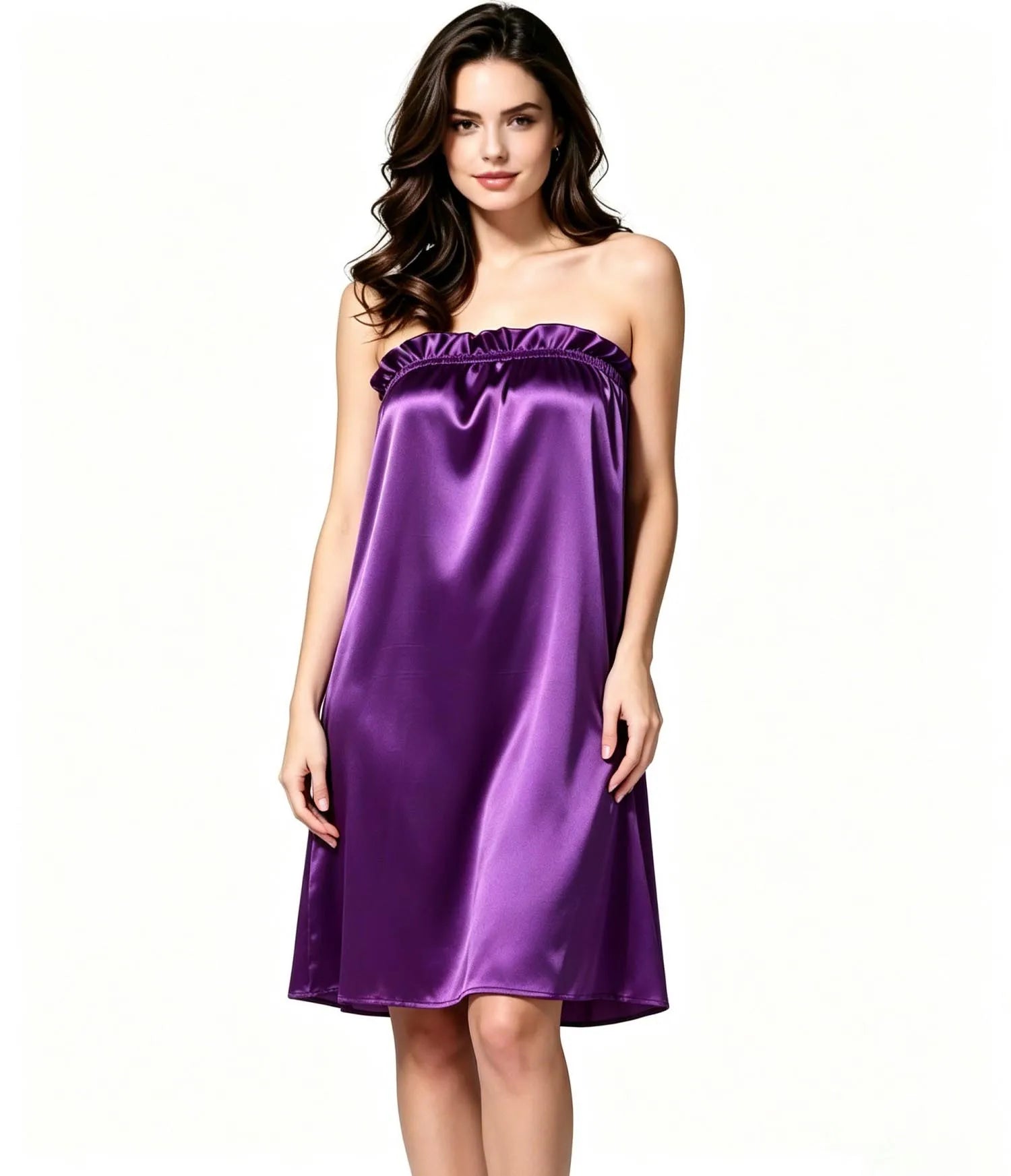 Female Nighty Dress Hot Nightdress Satin Elegant Sleep Dress 2026 Women's Sleepwear Sexy Dresses Sleeveless Strapless Nightgown