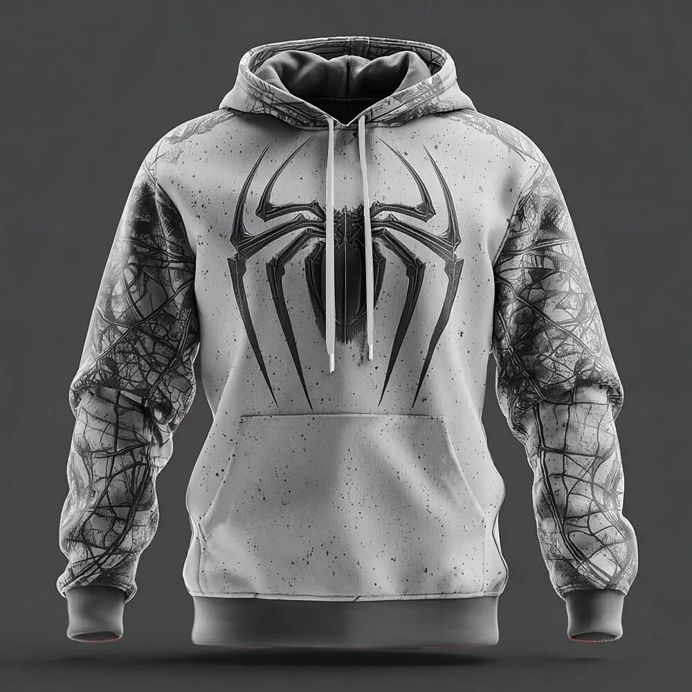 Men Hoodie Fashion Refined Design Daily All Match Print Long Sleeve Top For Male Daily Outdoor Walk Daily Wear Tops