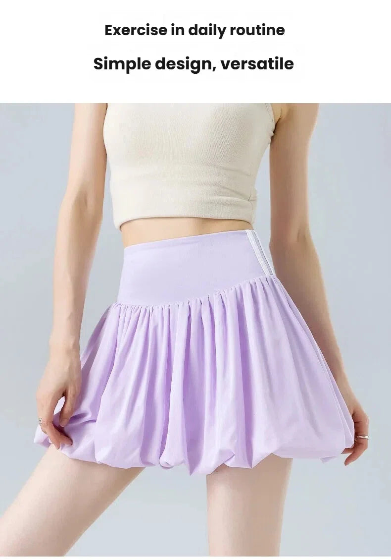 Women‘s Tennis Skirt Summer  High Waist Flared Golf Skirt with Built-in Shorts 2 in 1 Athletic Quick Dry Shorts Skirt Pickleball