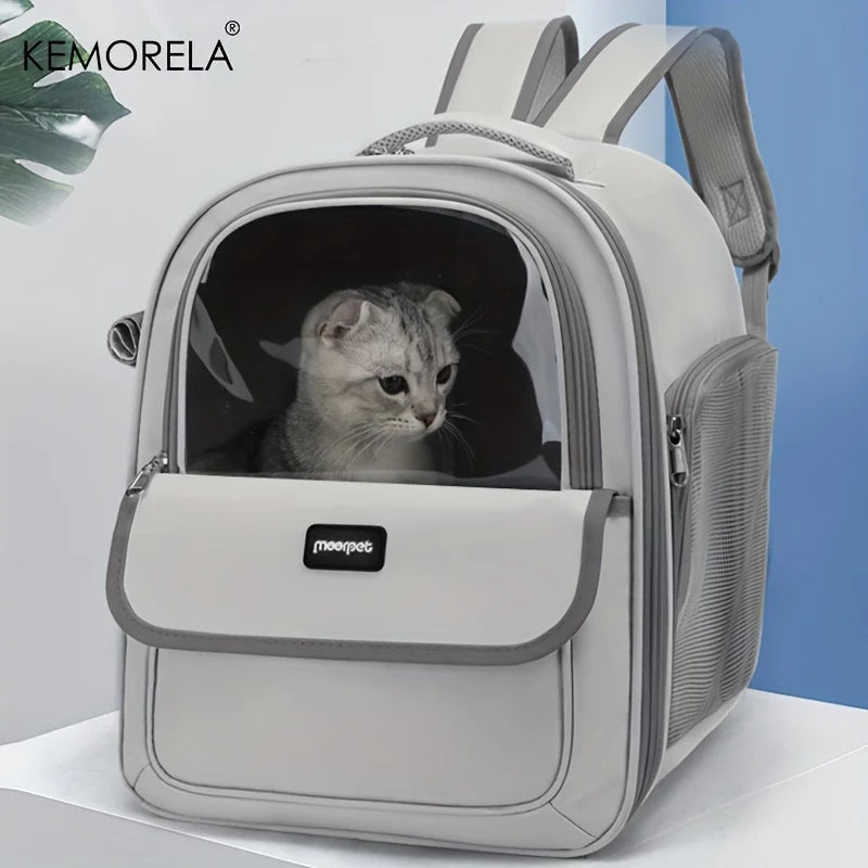 Large Capacity Breathable Mesh Portable Foldable Pet Carrier Backpack for Dog and Cat Outdoor Travel Camping Hiking Supplies
