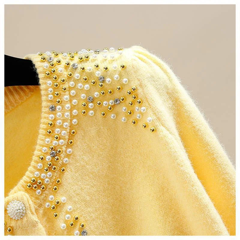 Slim O-Neck Knit Cardigan Sweater